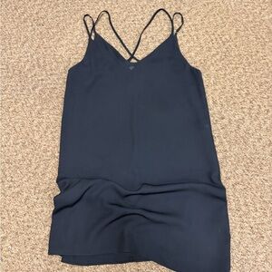 Topshop Navy Midi Dress